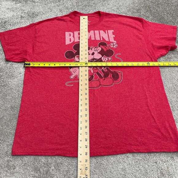 Disney Mickey Mouse Graphic T-Shirt Mens 2XL Red Crew Neck Short Sleeve Tee Top - Picture 5 of 8